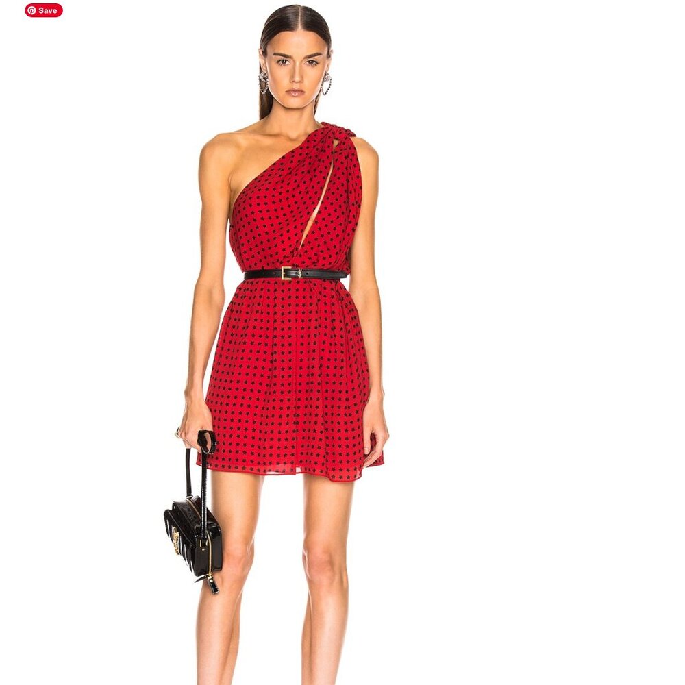 SAINT LAURENT ONE SHOULDER DRESS Size FR 36 -  US 4